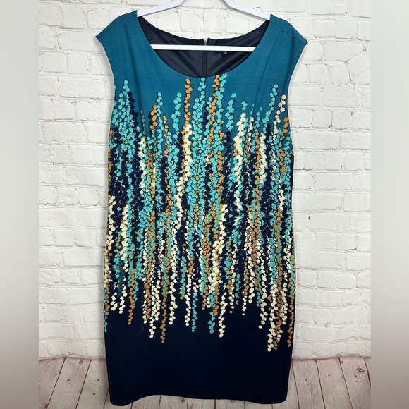 ILE NY Women's blue sleeveless Shift Dress SZ 12 - Picture 1 of 5